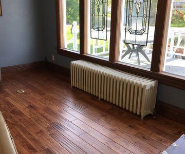 Hardwood floors installed