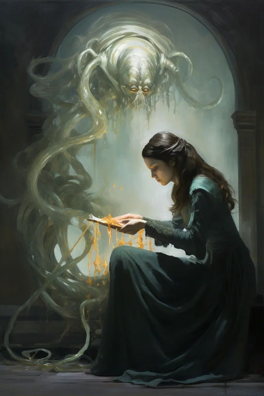 woman casting spell