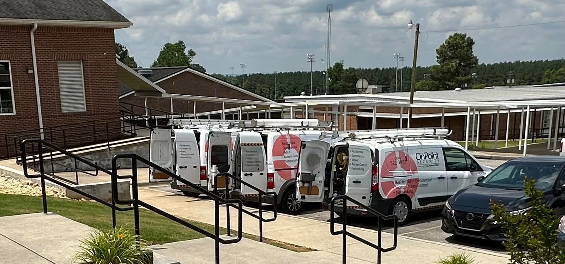 OnPoint Security service vehicles serving homes and businesses across North Alabama