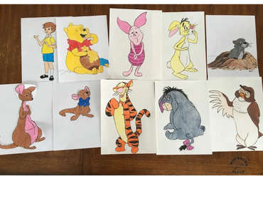 Drawings of Winnie the Pooh Characters 