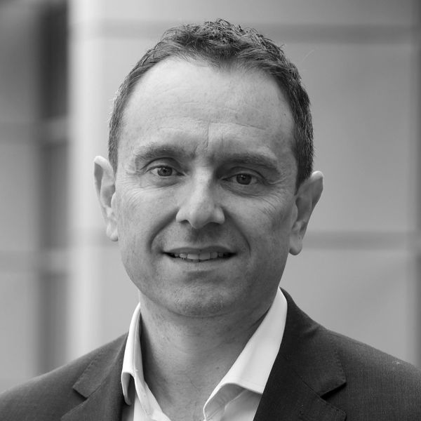 black and wihte image of Simon Gorr