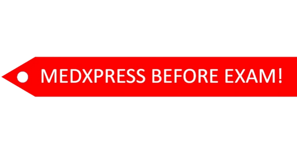 FAA MedXPress application is required prior to any medical exam.