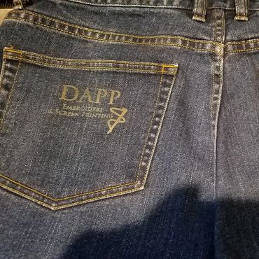 Laser etched Jeans