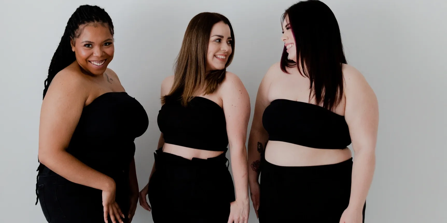 Women confidence showing healthy skin