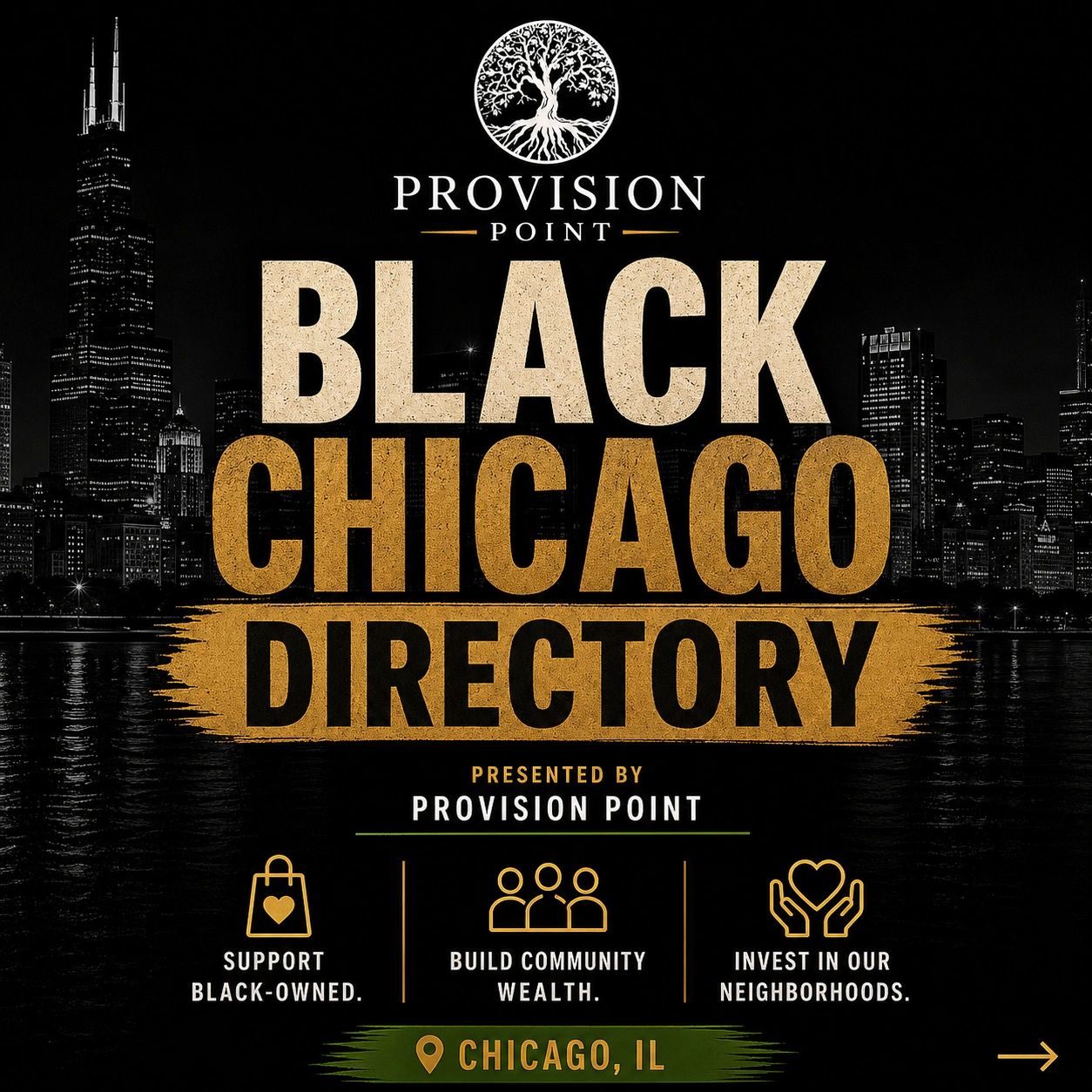 Black Chicago Directory by Provision Point supports Black-owned businesses and community wealth.