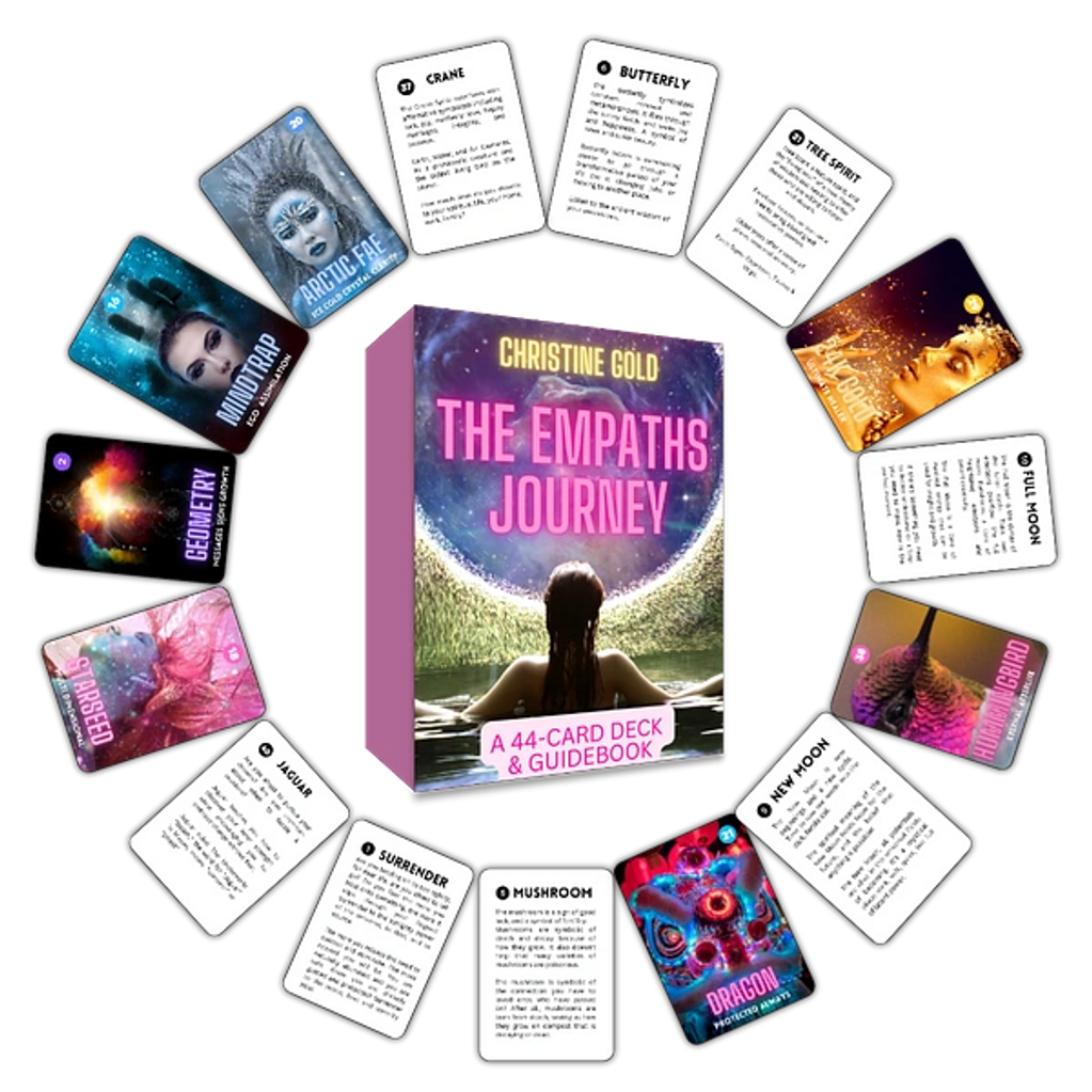 The Empaths Journey Oracle Deck by Christine Gold, a digital deck available on Deckible!