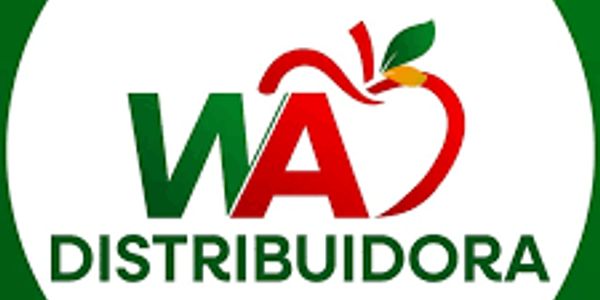 Logo of WA Distribuidora with an apple design.