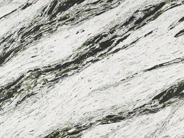 Close-up of textured white and gray marble surface with natural veining.