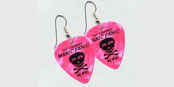 Manic Panic Guitar Pick Earrings