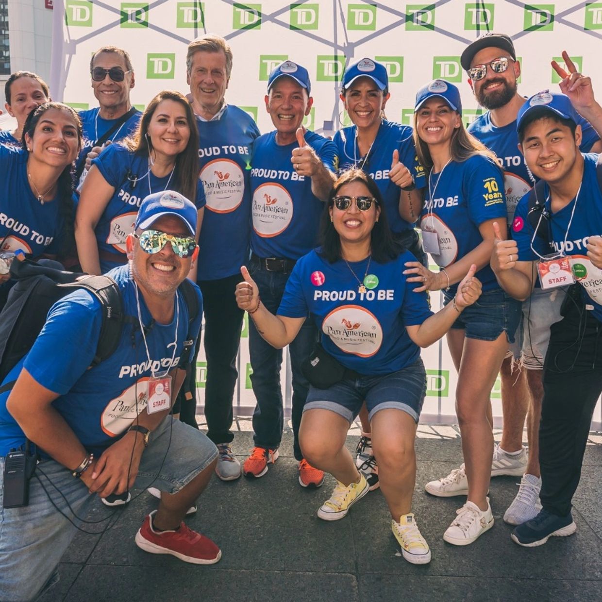 Some of our great volunteers in 2022, with former Mayor John Tory.