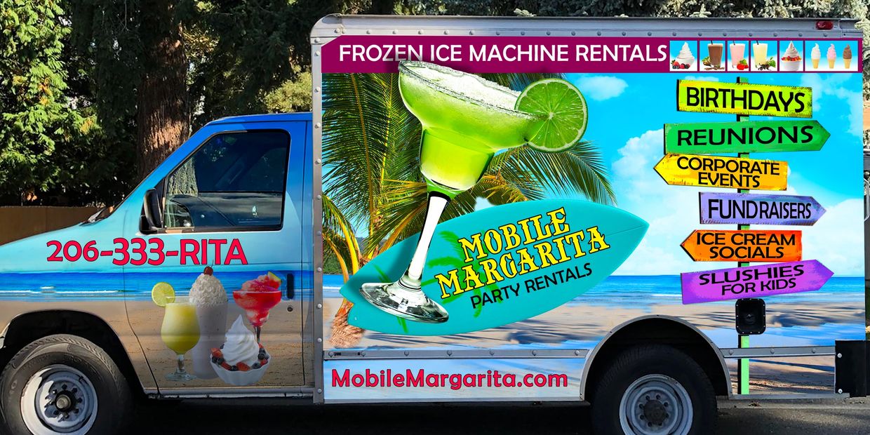 Kirkland's Mobile Margarita truck tropical logo