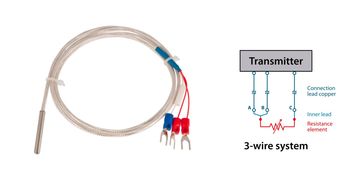 3-Wire RTD Temperature Sensor providing improved temperature measurement accuracy for industrial pro