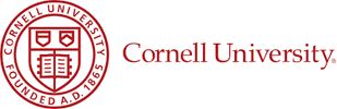 Cornell University logo with seal and name.
