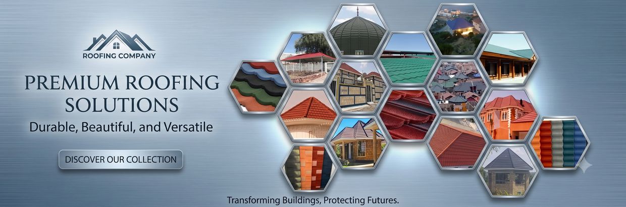 Premium roofing solutions with diverse styles and colors.