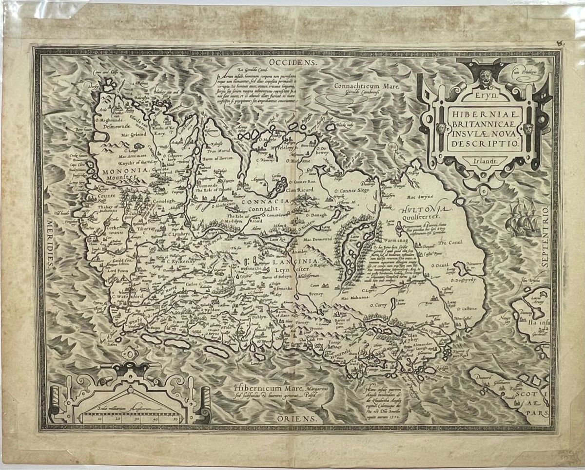 Map of Ireland Hiberniae, Britannicae Insulae, Nova Descriptio. Abraham ...