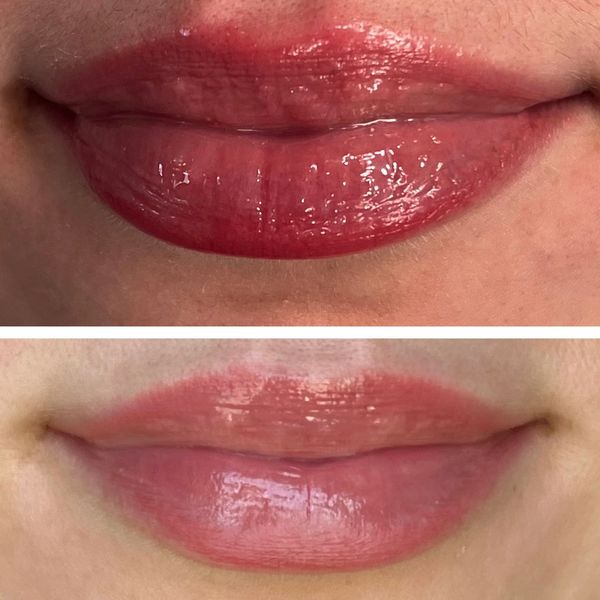 Immediately after and healed Ombré Lip Blushing (slight)
