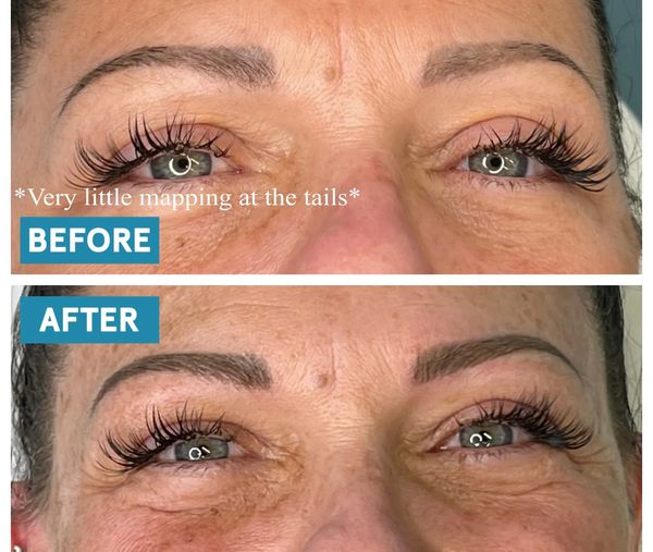 Before and after Microblading touch up (not my previous work)