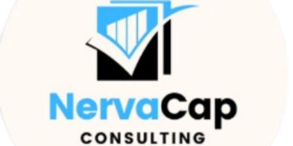 Logo of NervaCap Consulting with a checkmark and bar chart graphic.