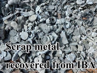 Scrap metal recovered from IBA