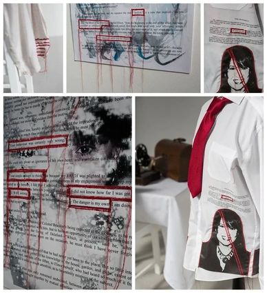 Photo of Sue Stradling's exhibition on Stereotypes and Stigma: Domestic Abuse