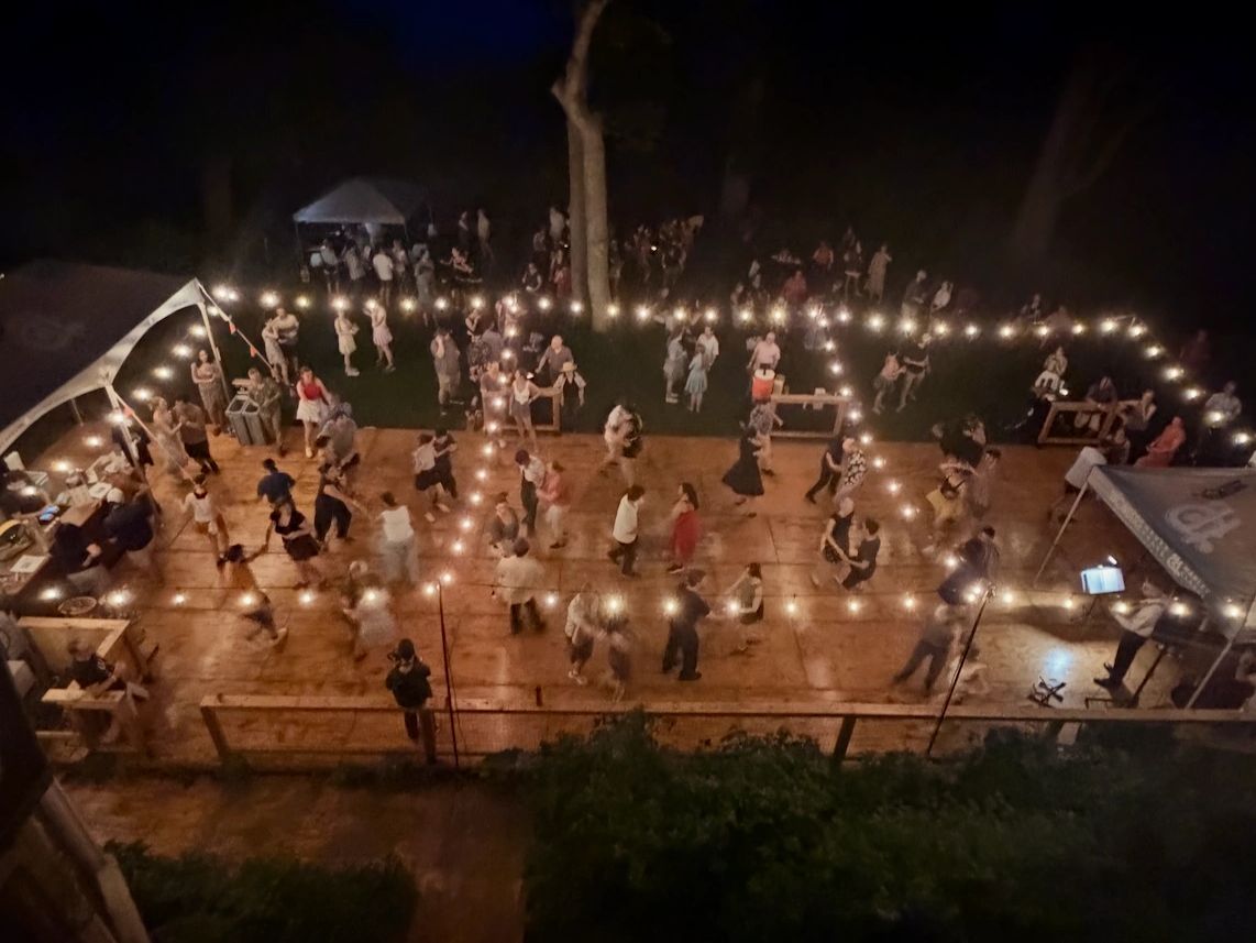 The Harley Clarke Mansion East Lawn At Night
