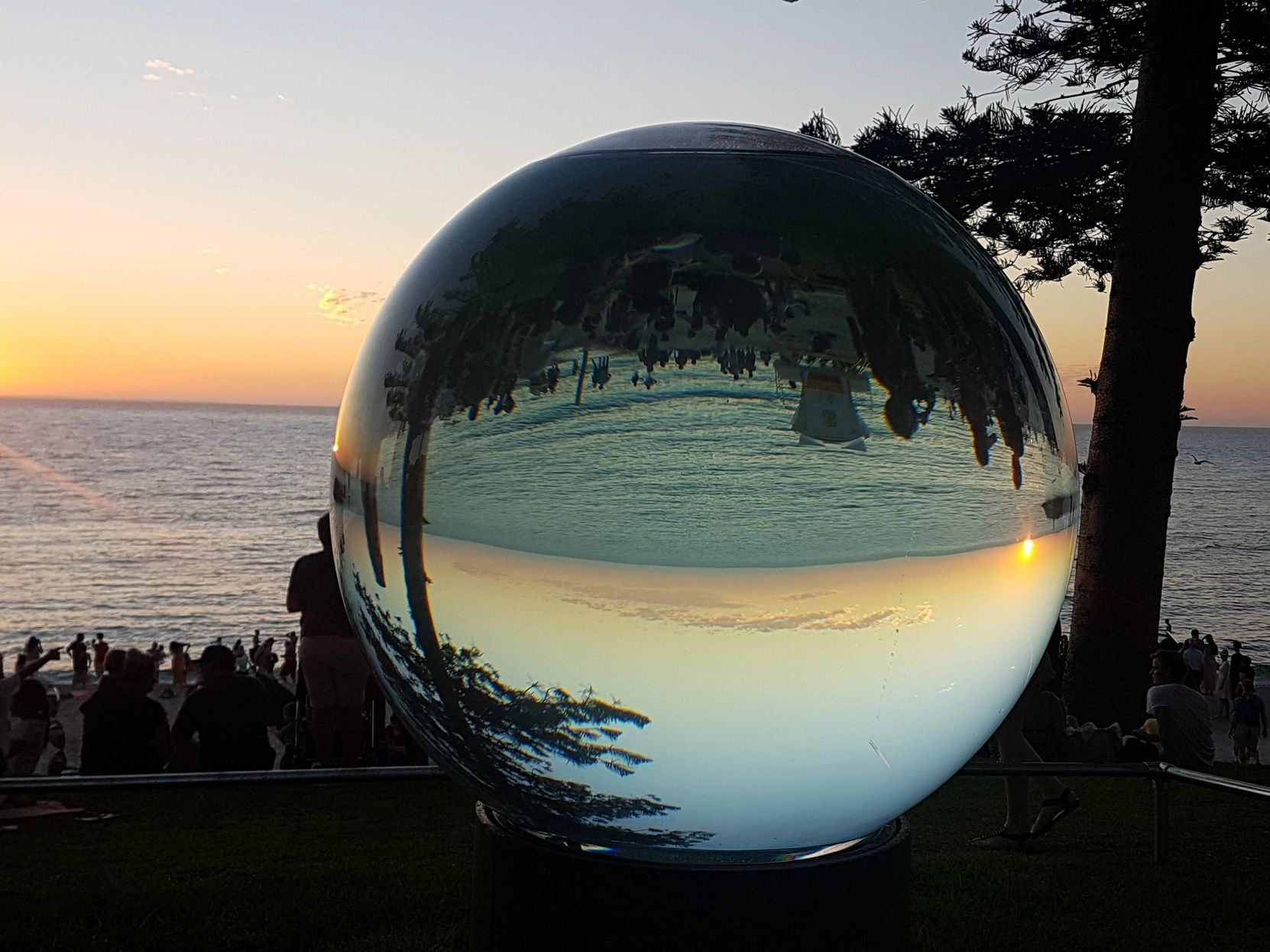 At artwork at Cottesloe Beach which offers a very different perspective