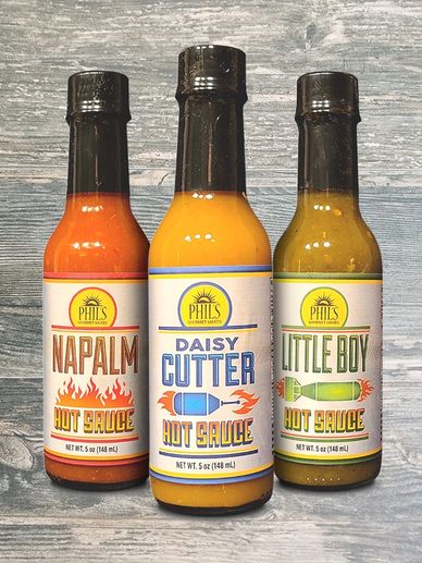 Introducing the 3 pack of hot sauces when you just can't pick one. It's always a good idea to have a
