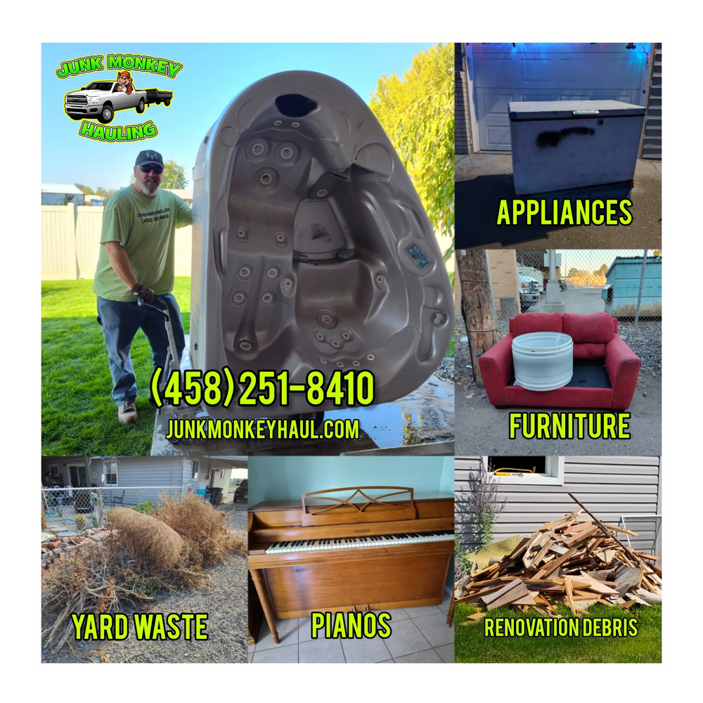 large appliances, hot tubs, pianos, furniture, junk removal