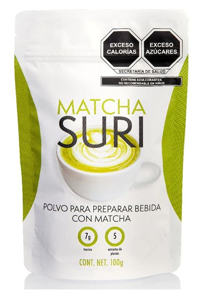 Matcha Suri - Nutra Life - Mexico- Polvo para preparar  bebida a base de té verde matcha.