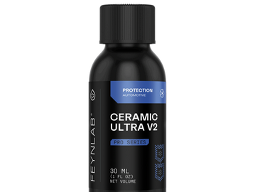 A black bottle of Feynlab Ceramic Ultra V2 automotive protection coating.