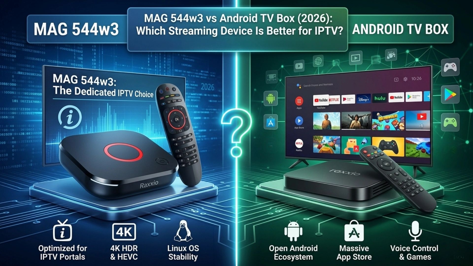 MAG544w3 vs Android TV Box: Which Streaming Device Is Better?