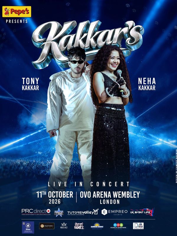 Kakar’s Live in Concert on 11th October 2026 at OVO Arena Wembley, London 
