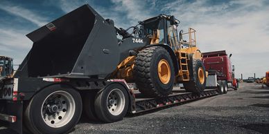 Lowboy rental service from Saba Trucking in miami