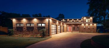 A house with brick walls and lights, version 3