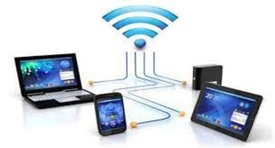 Devices connected wirelessly through a Wi-Fi network.