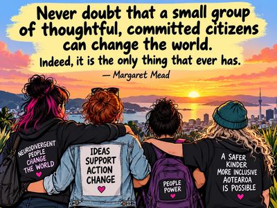 Inspirational quote about change by a committed group of citizens.