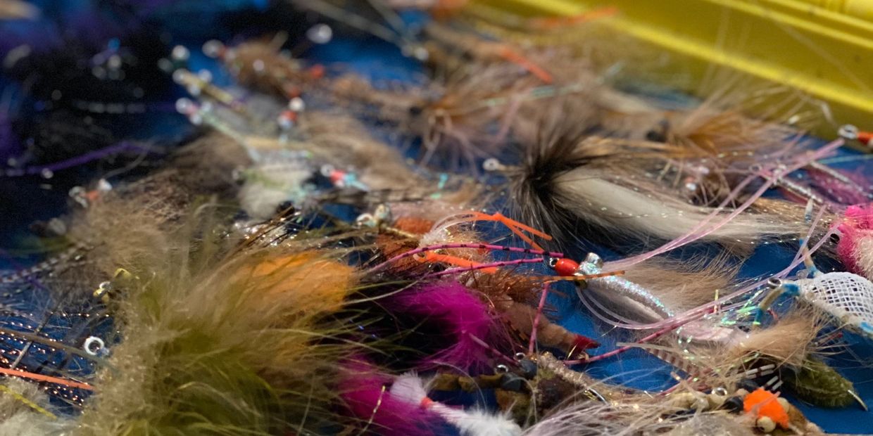 Saltwater flies: bonefish flies, redfish flies, tarpon flies and snook flies