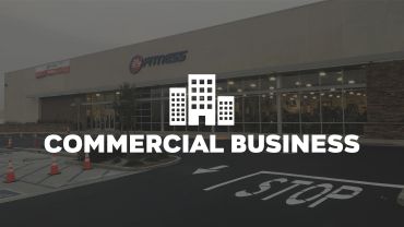 Exterior view of a commercial fitness gym.