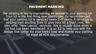 Pavement marking importance for parking lots.