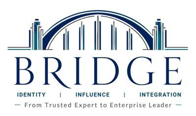 Logo for Bridge with a stylized bridge icon and tagline.