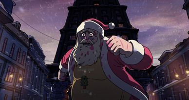 Santa runs for his life in the animated horror, IN THE HEAT. Sam Chou 