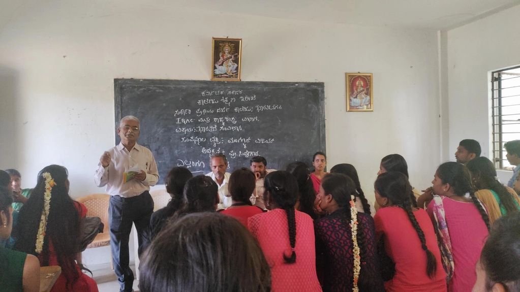 'Constitution Awareness' among degree students in Bharathinagar. 
