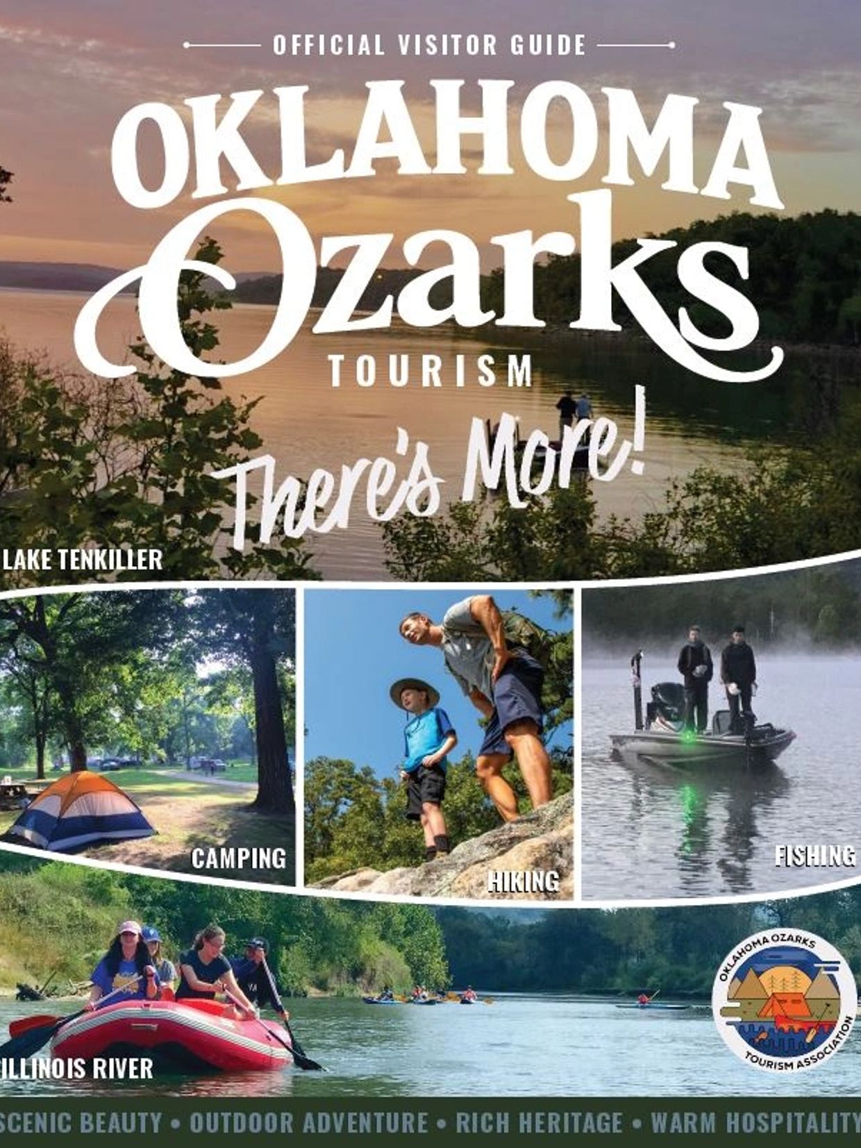 Oklahoma Ozarks tourism highlights camping, hiking, fishing, and river rafting.