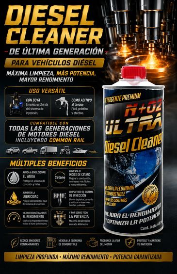 disel cleaner, limpiador para inyectores diesel, formula multiplataforma uselo en boya o como aditiv