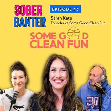 Sarah Kate with “Some Good Clean Fun” logo (Ep. 43)