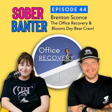 Brenton Sconce with Office Recovery sign (Ep. 44)