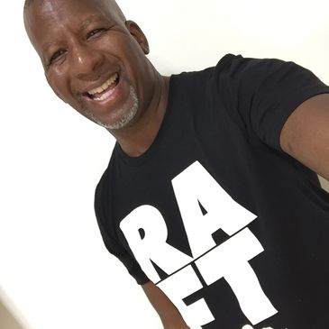 Wearing the Black RAFT Life T-Shirt