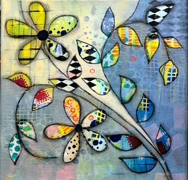 Keepsake
12" X 12"
Acrylic and charcoal on stretched canvas.