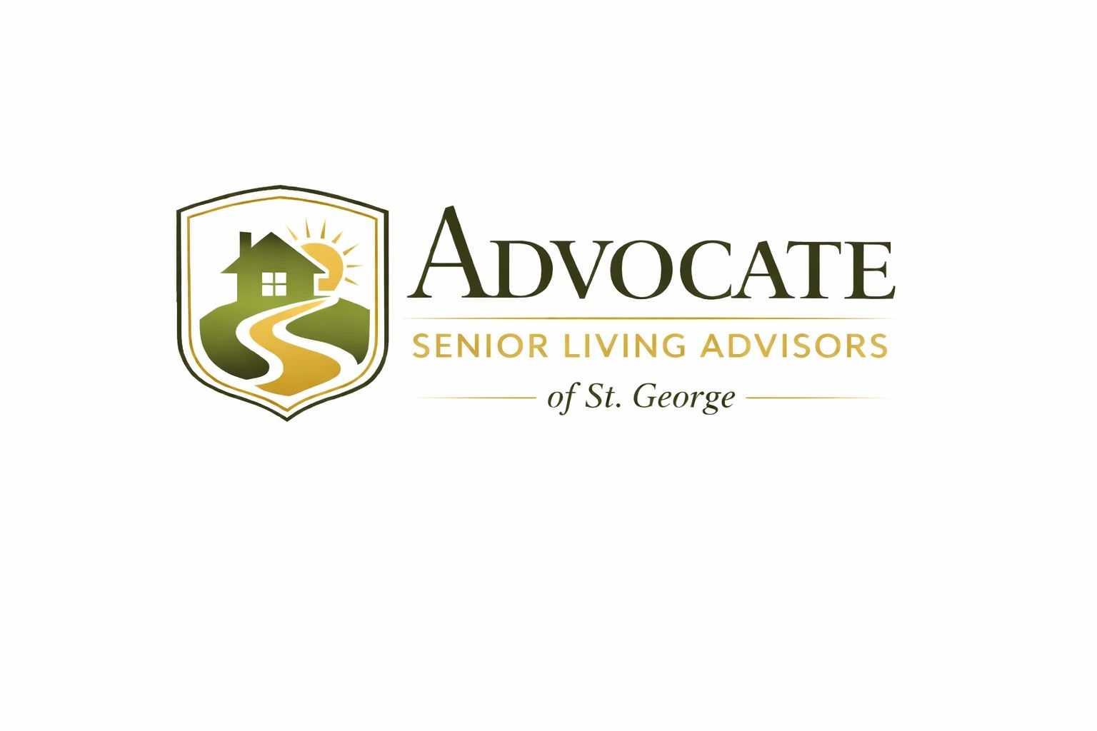 Logo of Advocate Senior Living Advisors of St. George with a house and sun.