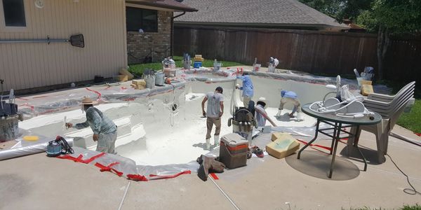 A residential pool remodeing project